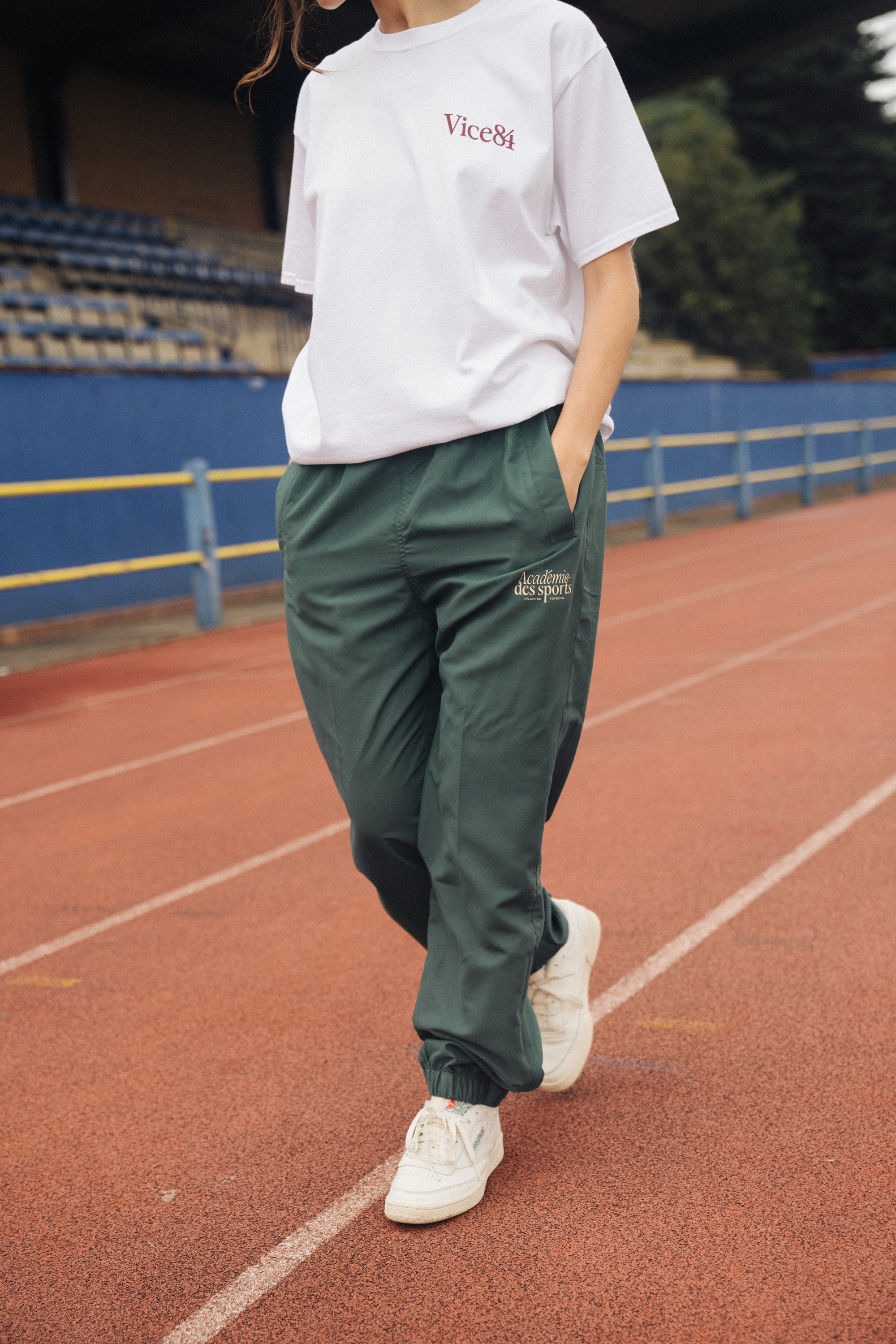 Vice 84 'Académie Des Sports Script' Nylon Trackpants - Green – UN:IK ...